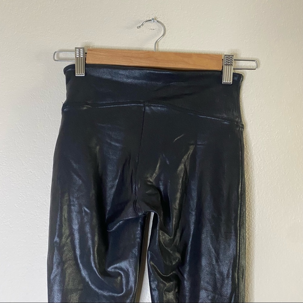 SPANX black faux leather leggings S - Picture 8 of 12
